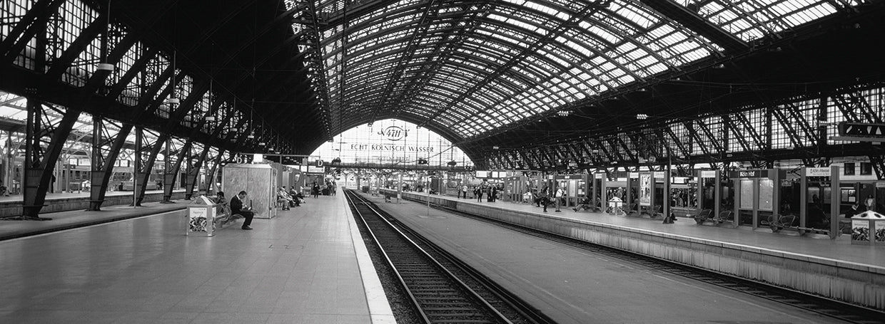 Estación de tren alemana Lienzo