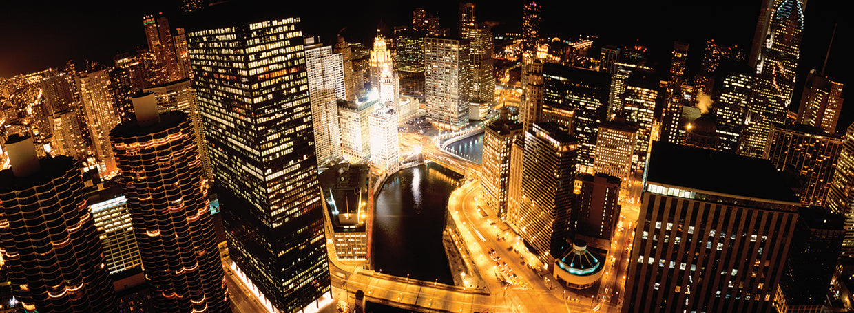 Puentes nocturnos de Chicago Lienzo