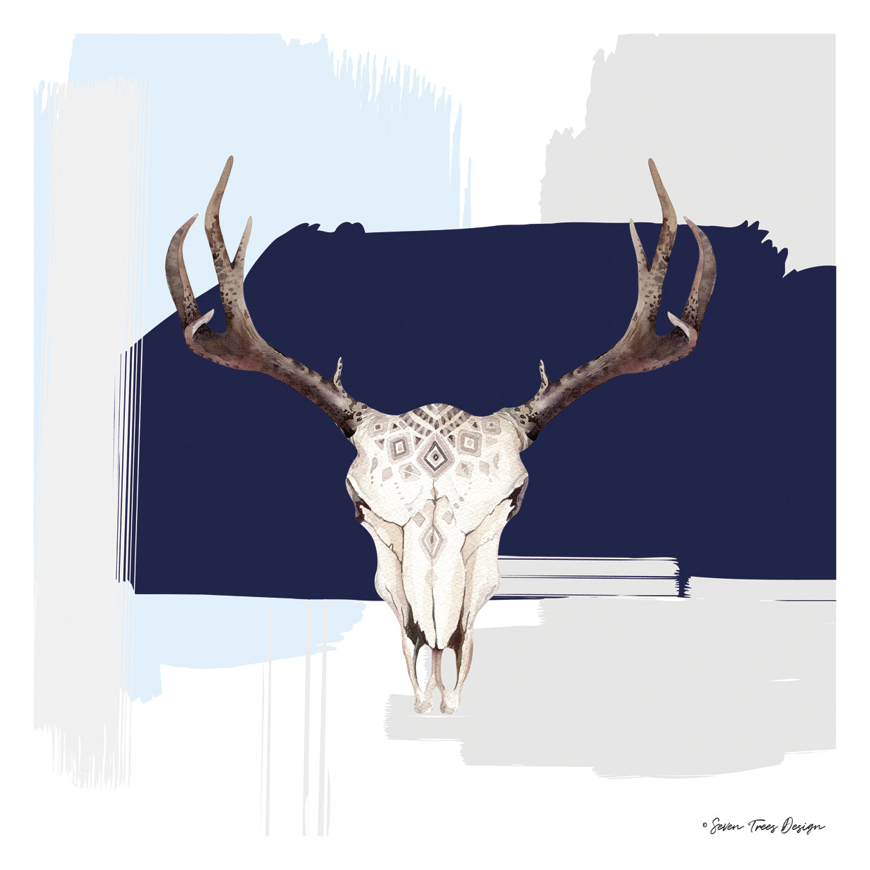 Colored Steer Head III