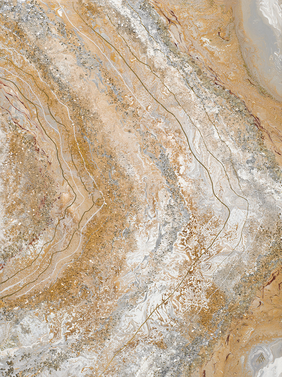 Cool Earth Marble Abstract II