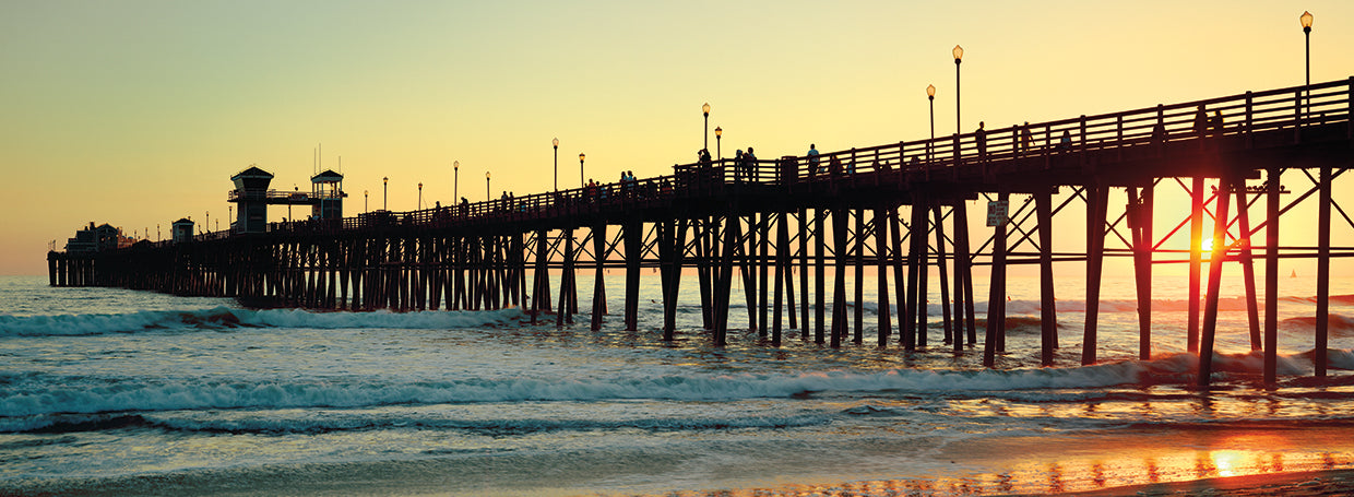 Muelle de Oceanside Sunset Lienzo