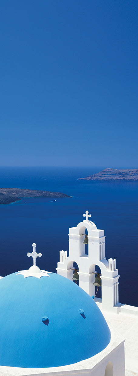 Vista de la iglesia de Santorini Lienzo