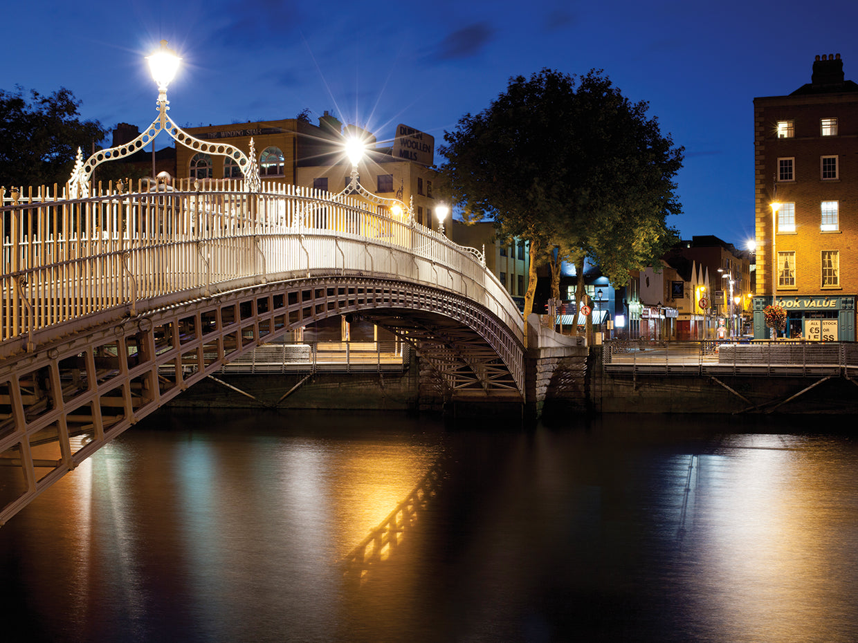 Puente del anochecer de Dublín Lienzo