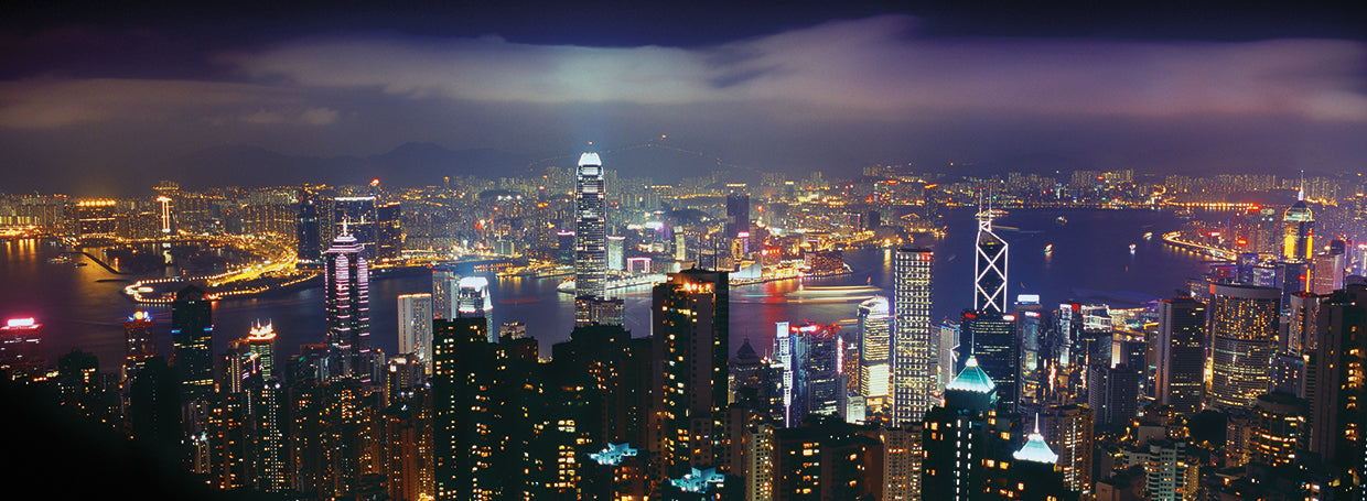 Hong Kong iluminado Lienzo
