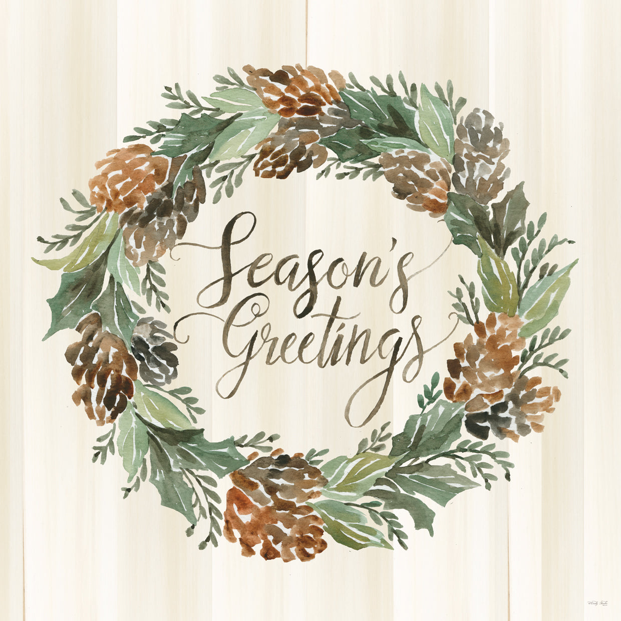 Sage Season's Greetings Wreath