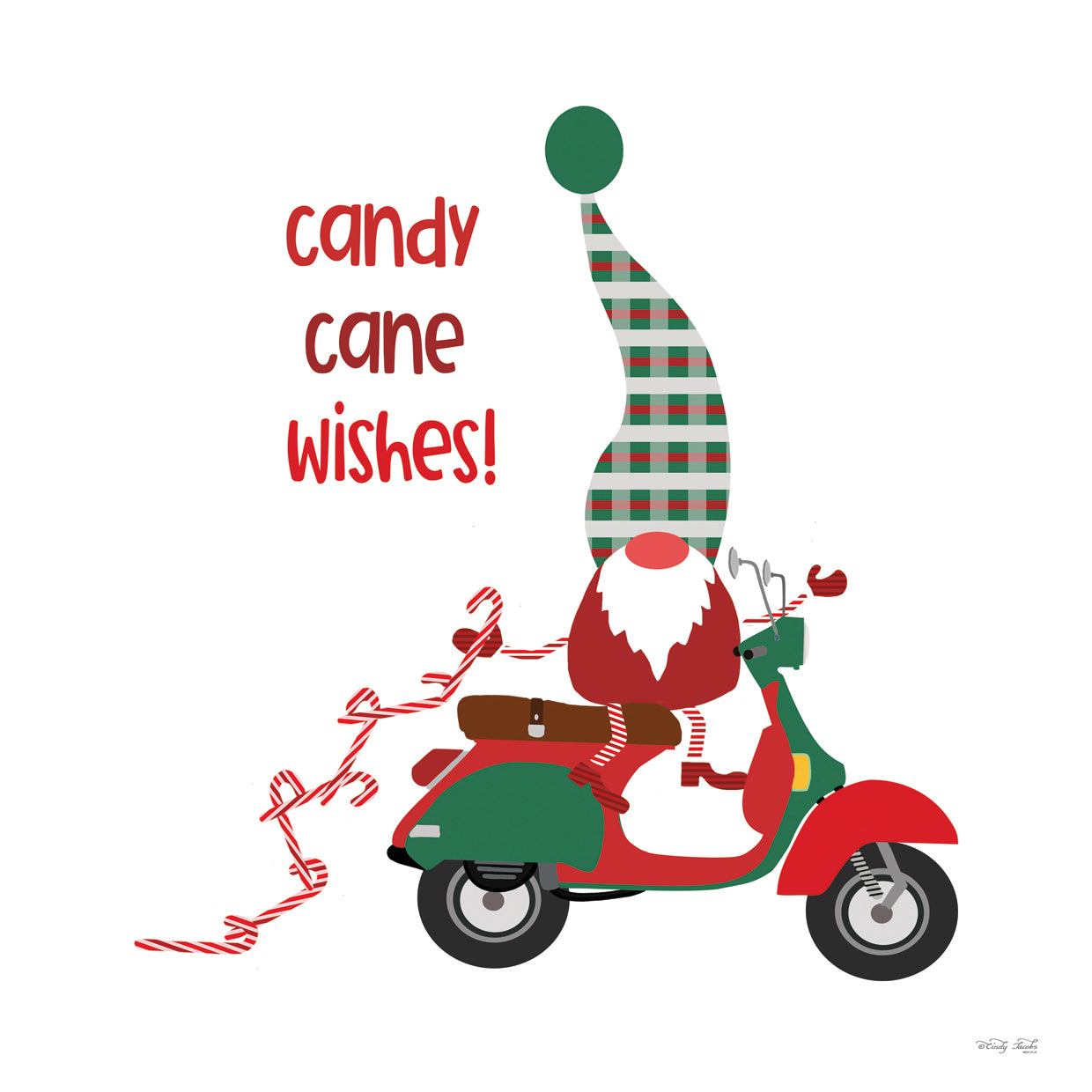 Candy Cane Wishes Gnome