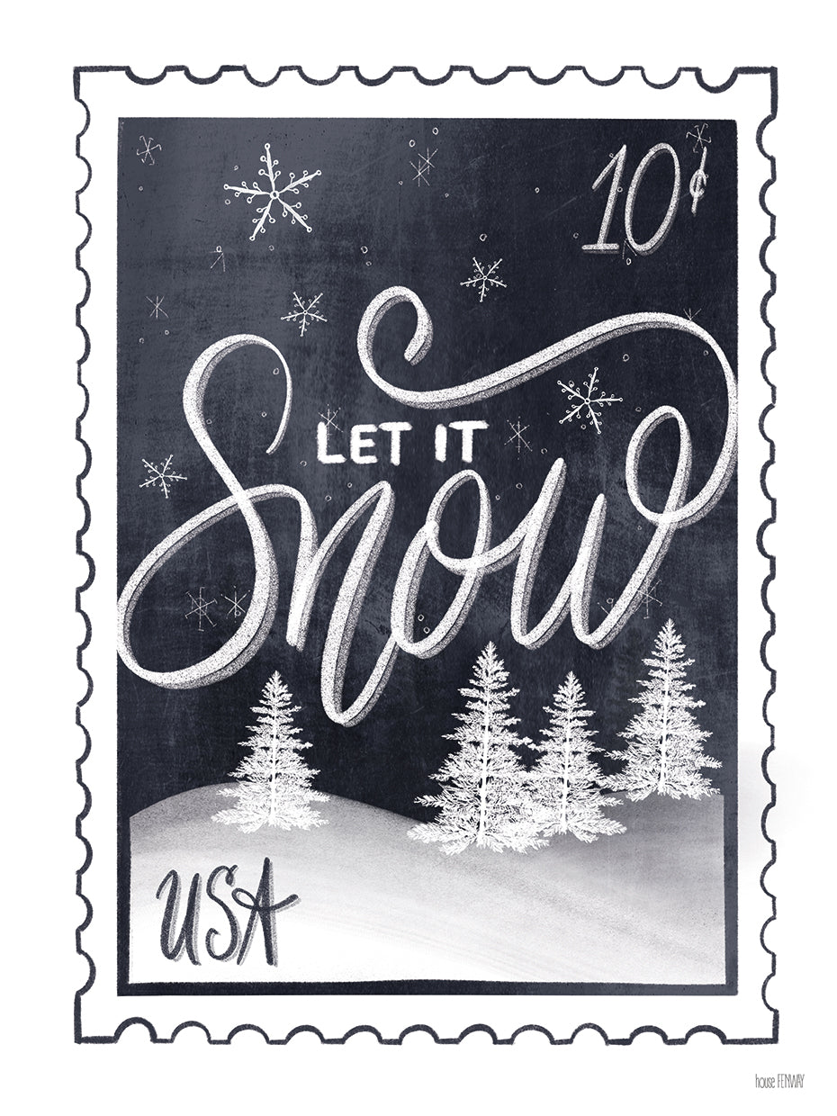 Christmas Stamp Let It Snow