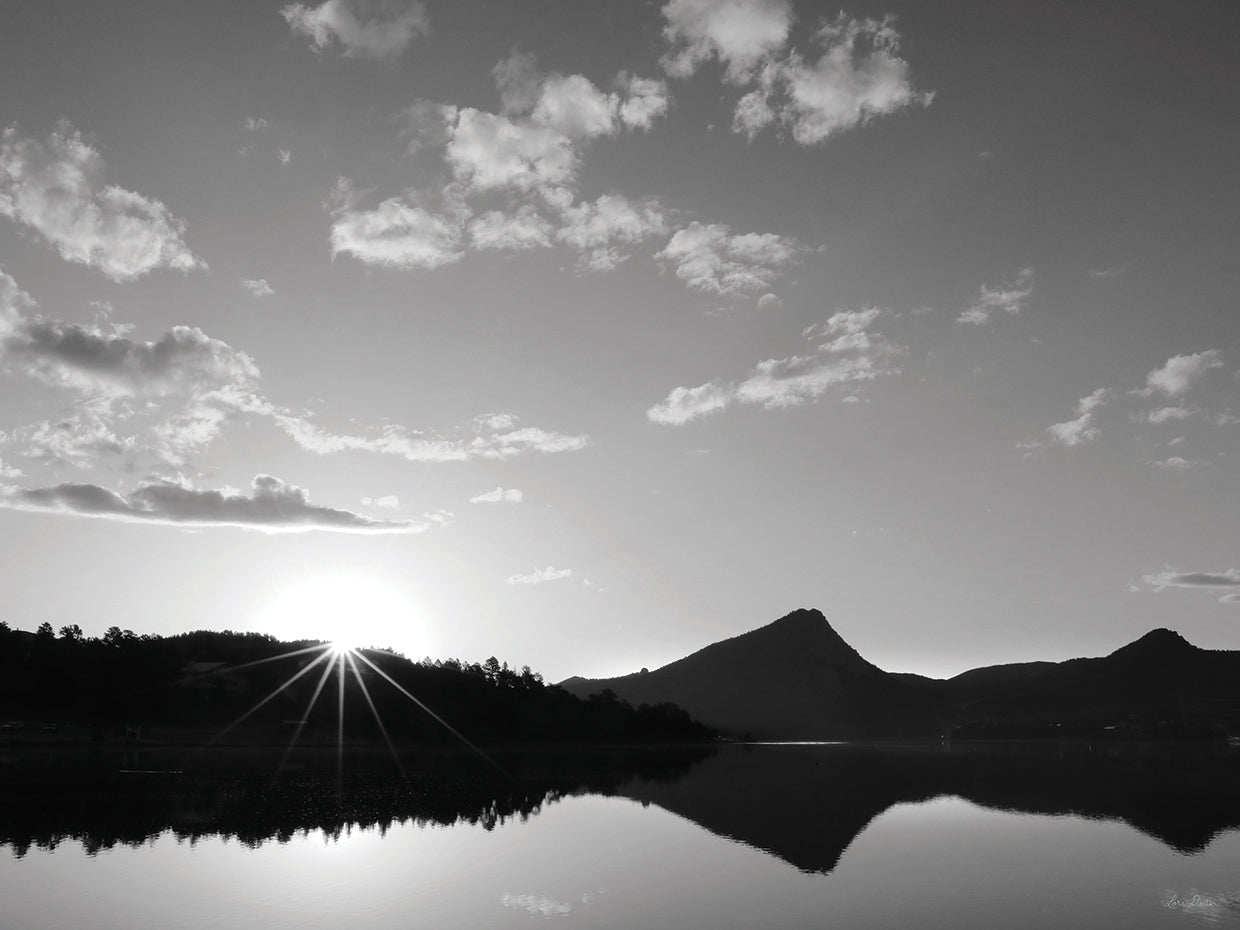 Amanecer en el lago Estes Lienzo
