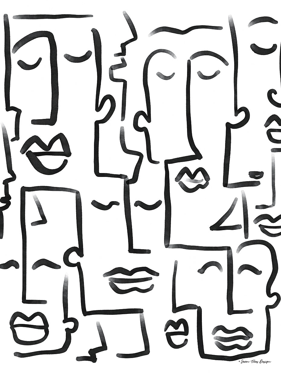 Dibujo de caras Lienzo