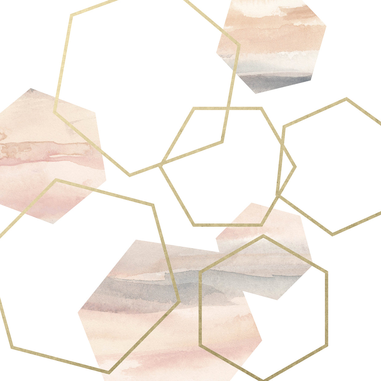 Blush Geometric Haze - Pattern 1