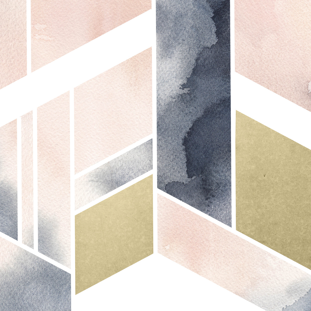 Blush Geometric Haze - Pattern 3