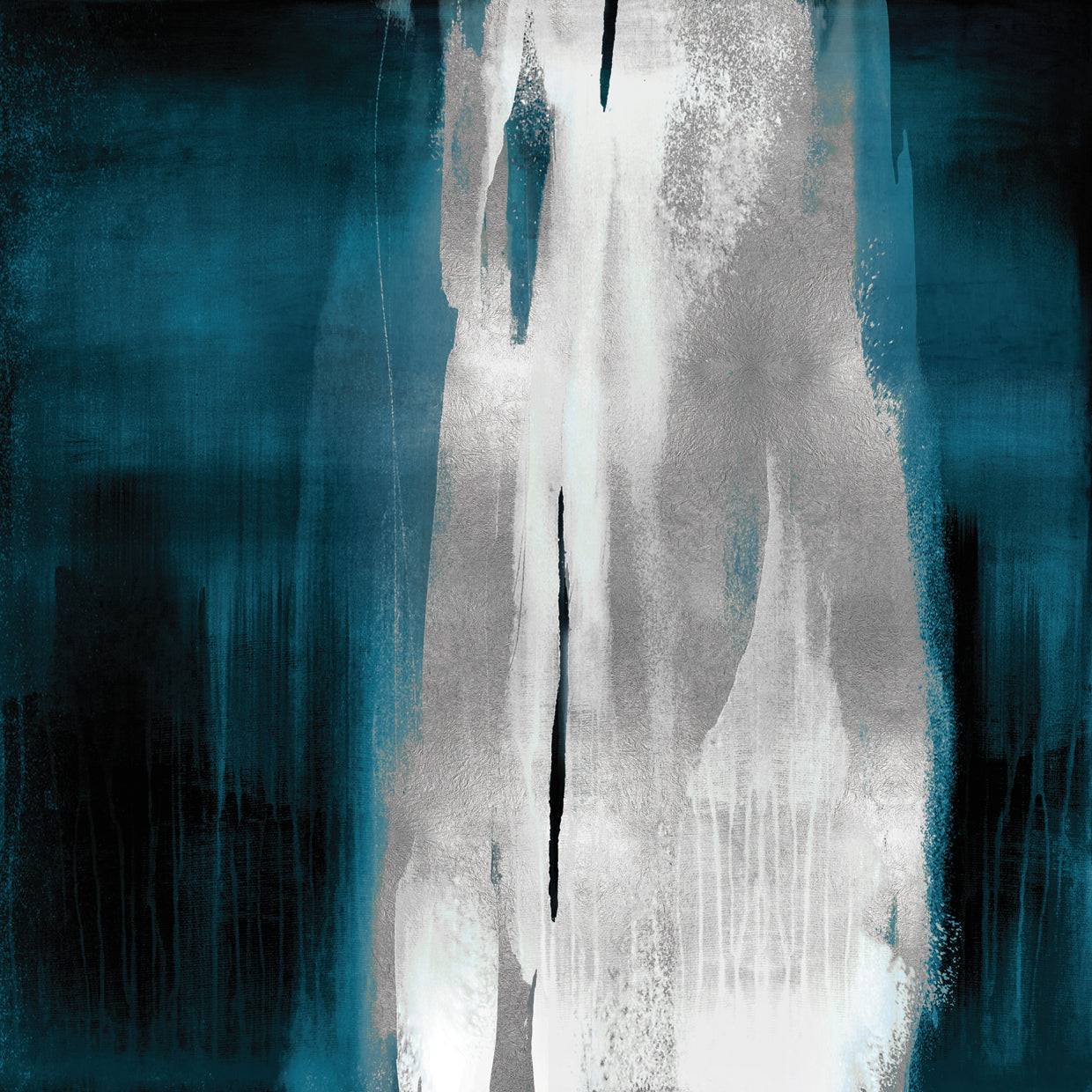 Free Fall Teal with Silver I