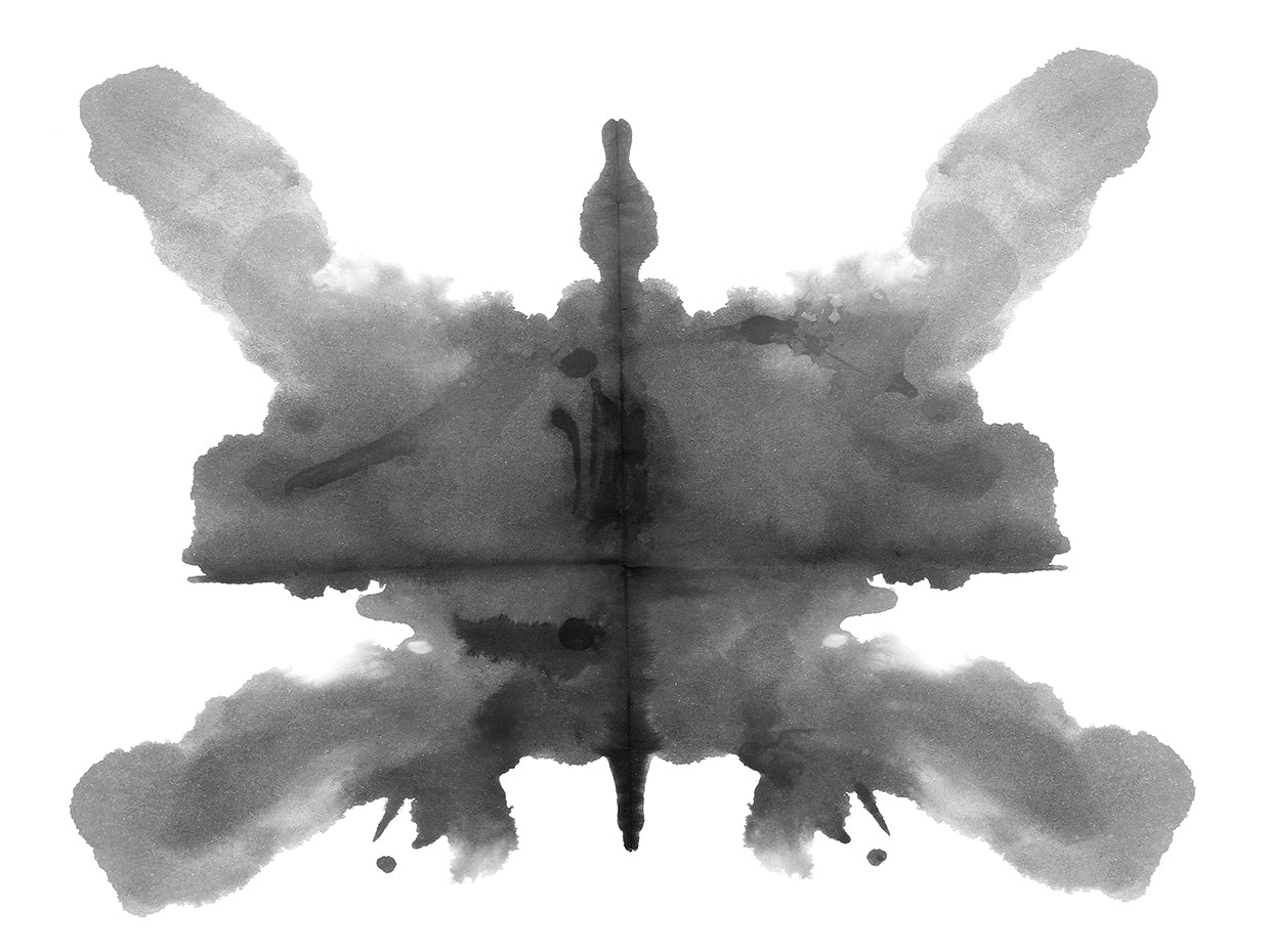 Rorschach inkblot test isolated on white background 3
