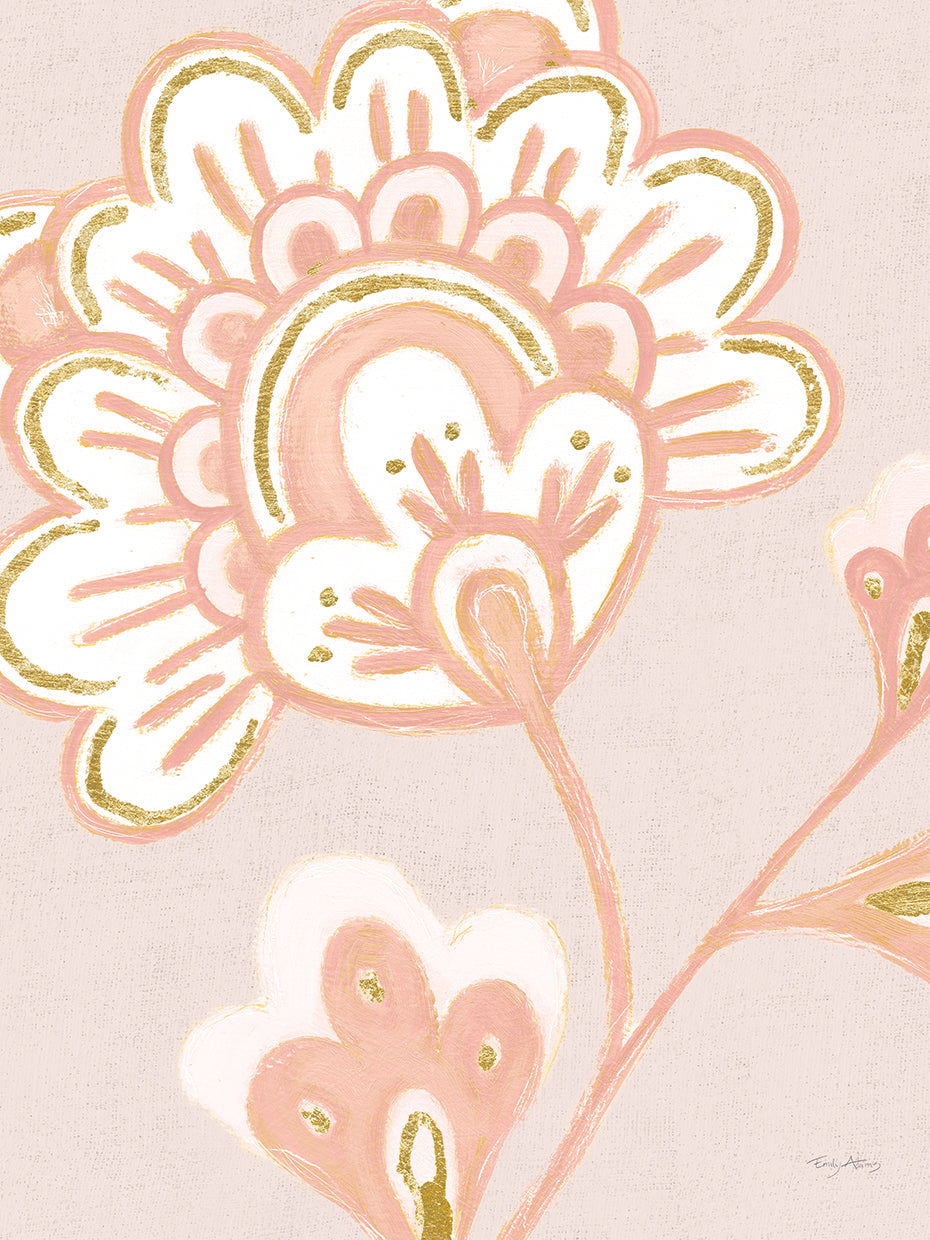 Flora Chinoiserie VI Textured Terra