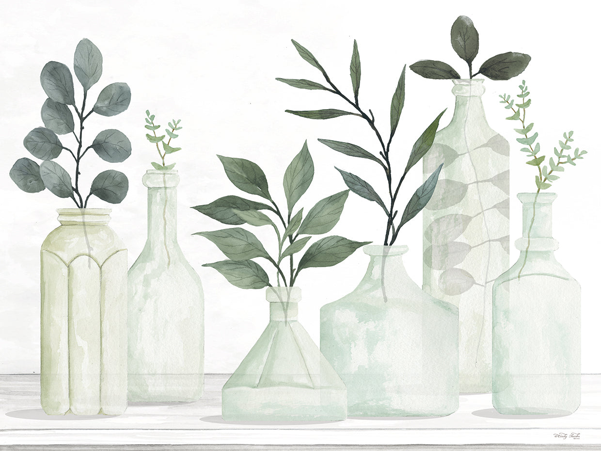Bottles and Greenery II