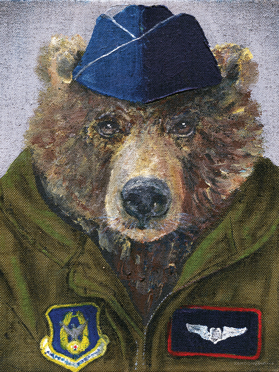 Oso piloto 2 Lienzo