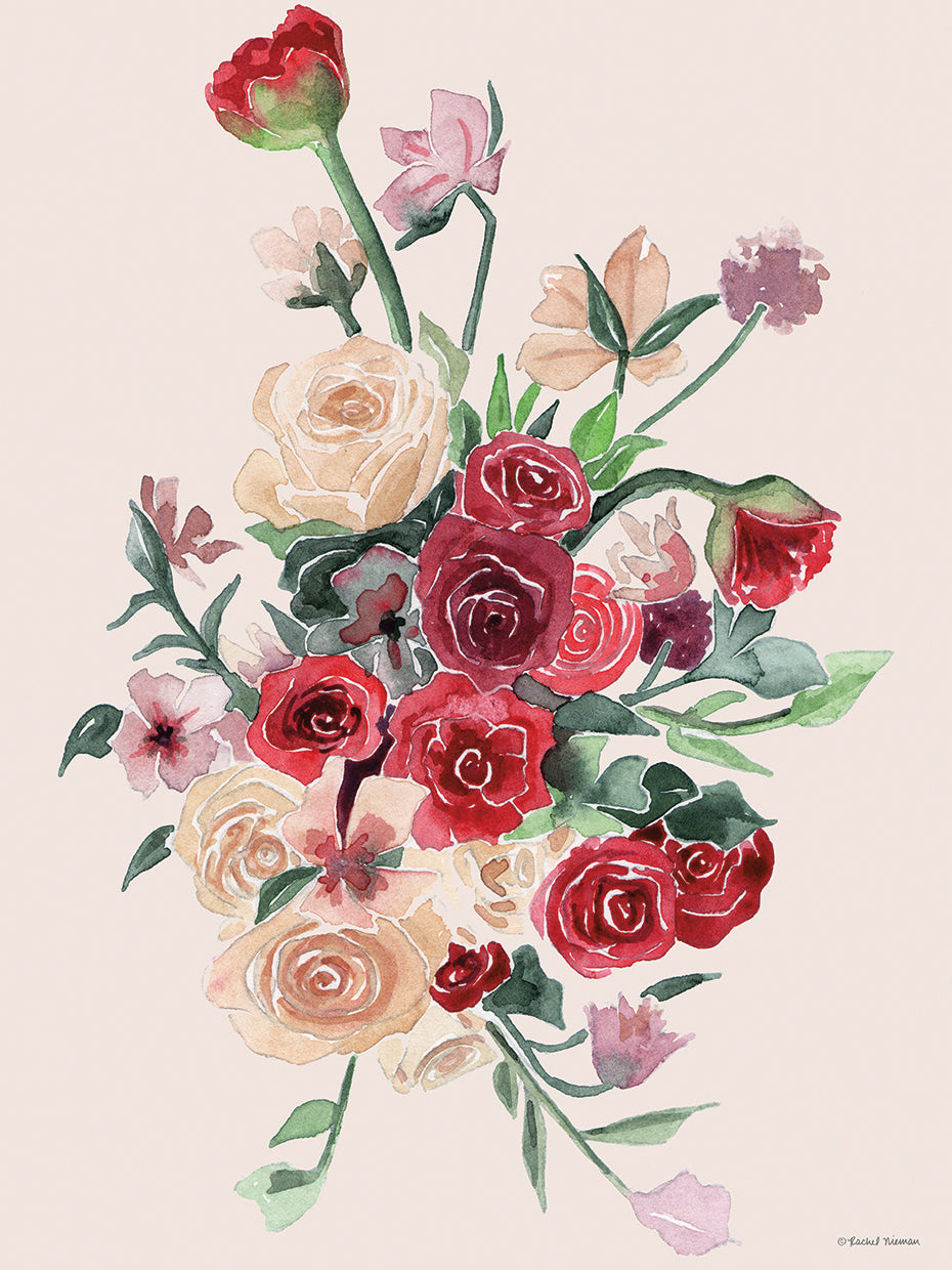 Deep Red Floral Bouquet