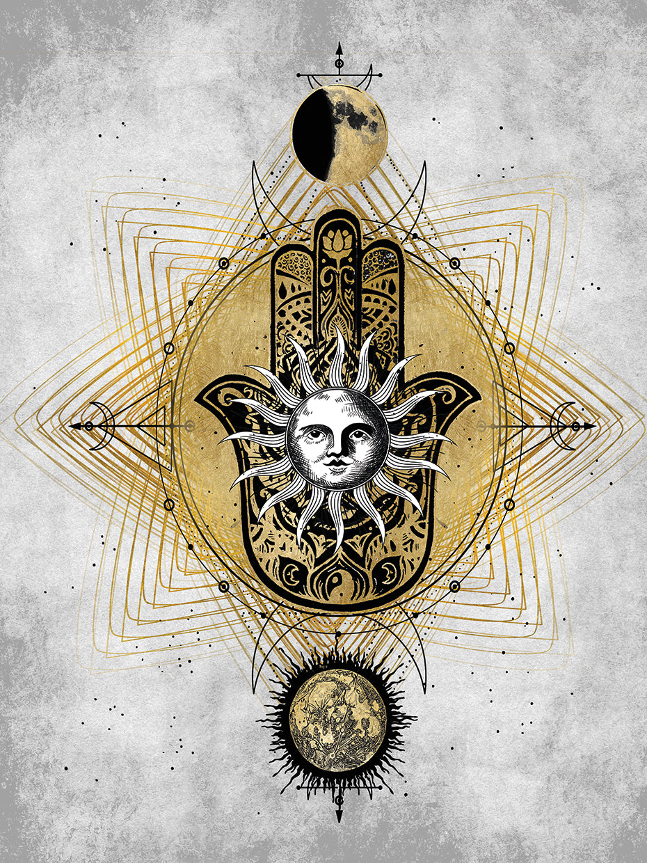 Hamsa Hand with Sun