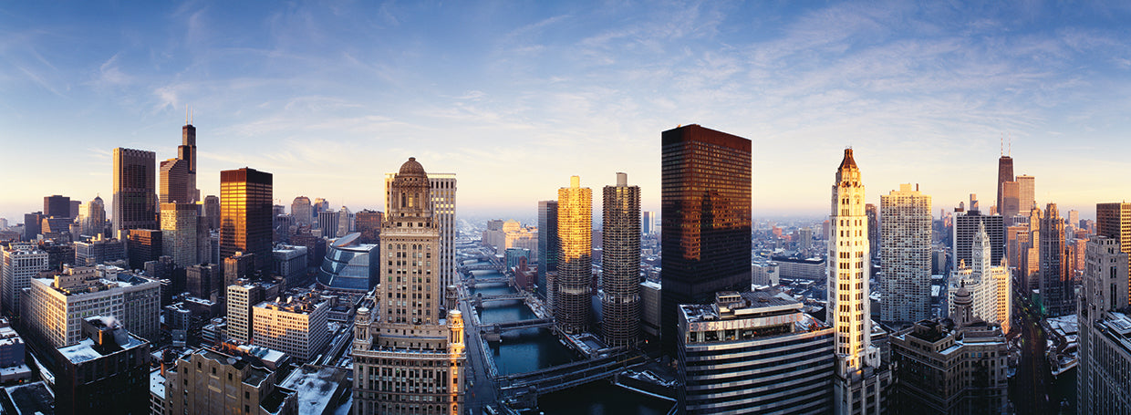 Amanecer brillante Chicago Lienzo