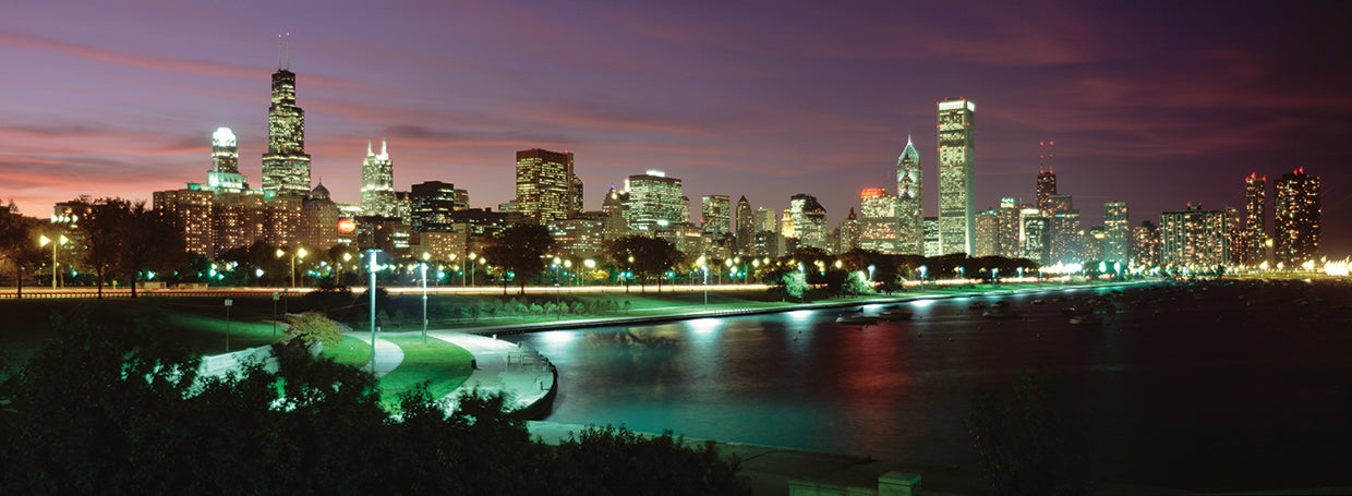 Chicago iluminado Lienzo