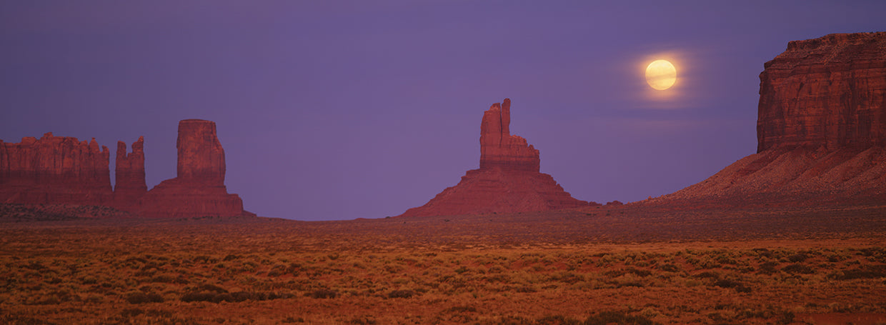 Moon over Monument Valley