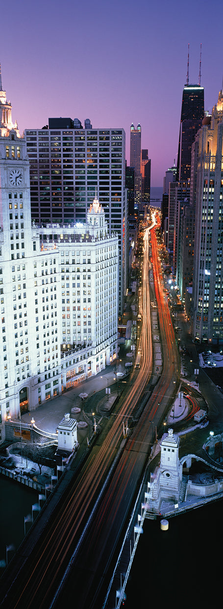 Noche de la avenida Michigan Lienzo