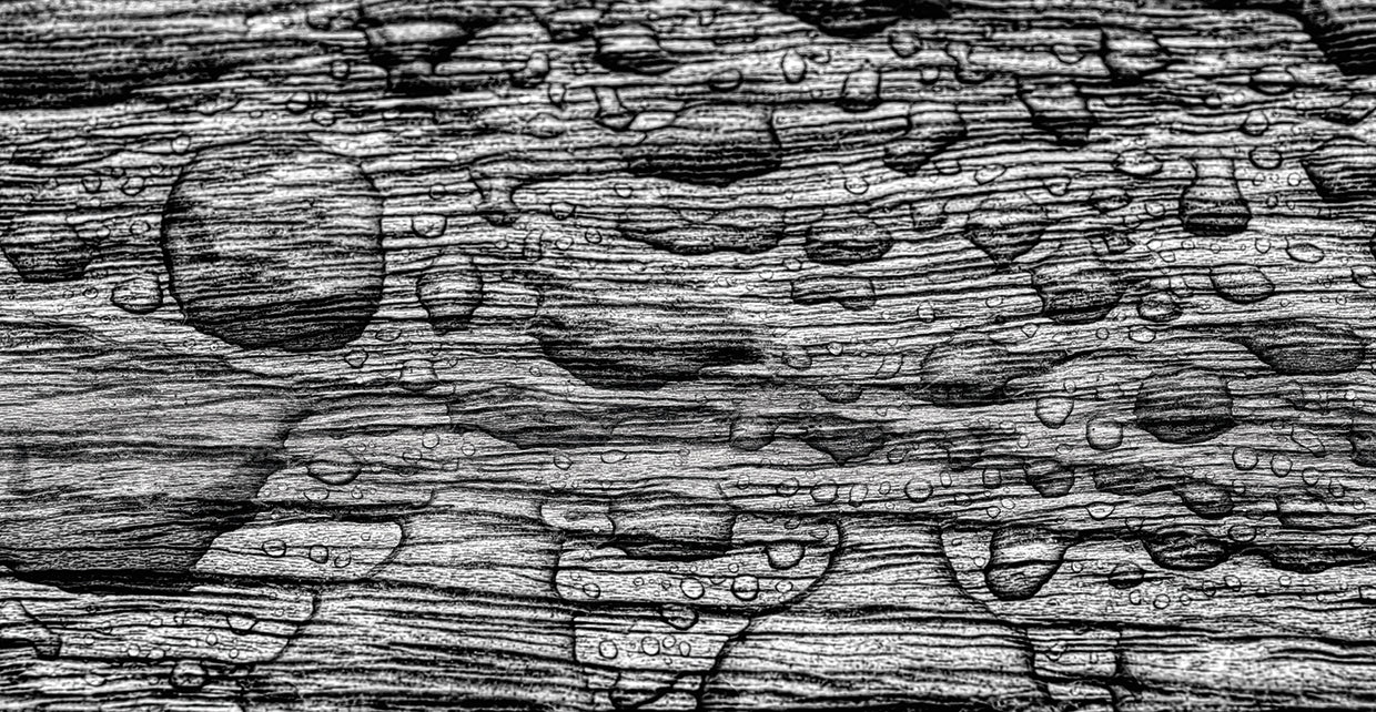 Gotas de lluvia sobre madera Lienzo