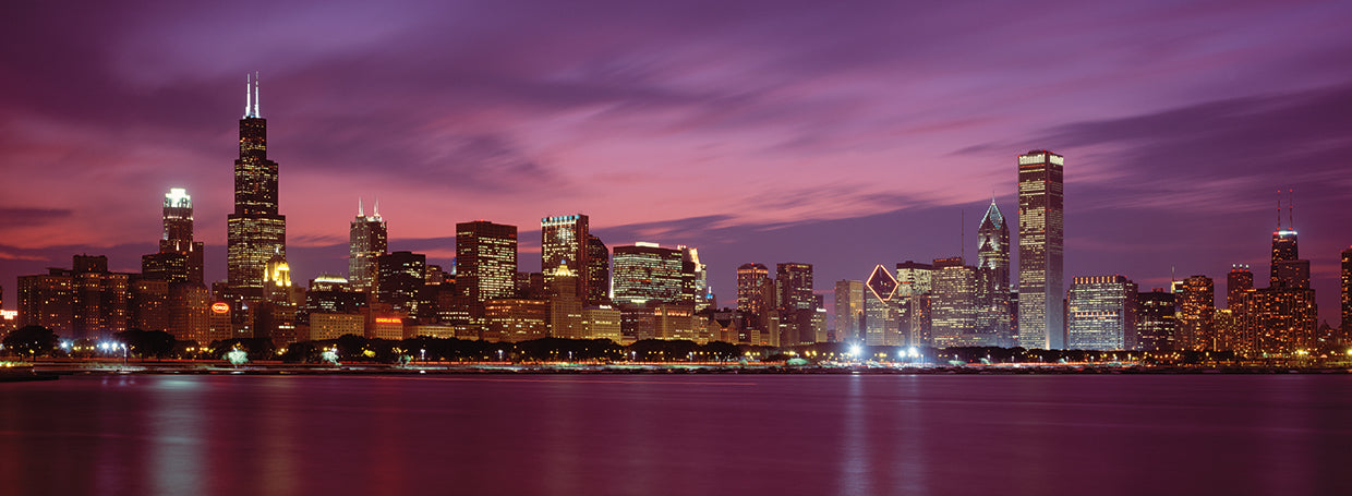 Chicago Waters en la noche Lienzo