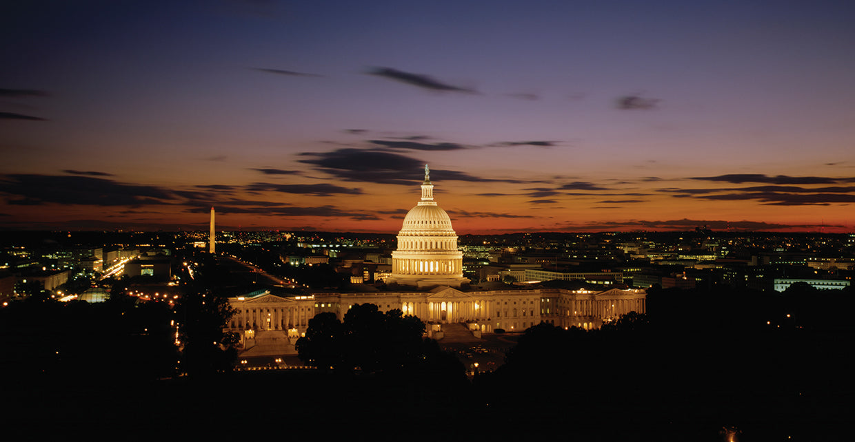 Capitolio de los Estados Unidos iluminado Lienzo