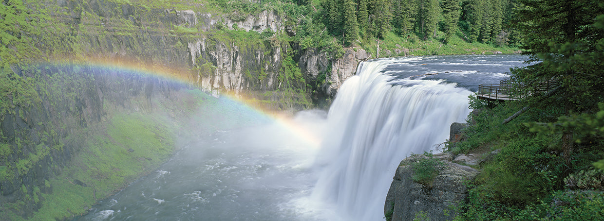 Arco iris de Upper Mesa Falls Lienzo