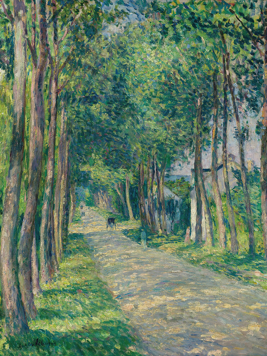 Attelage Sur Une Route Ensoleillée (Circa 1900)
