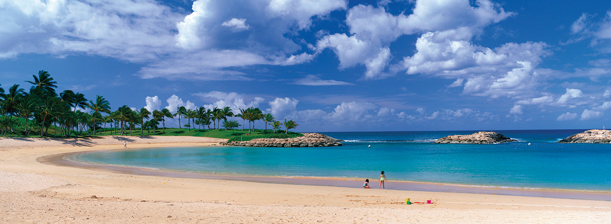 Caminando en la playa, Oahu Lienzo