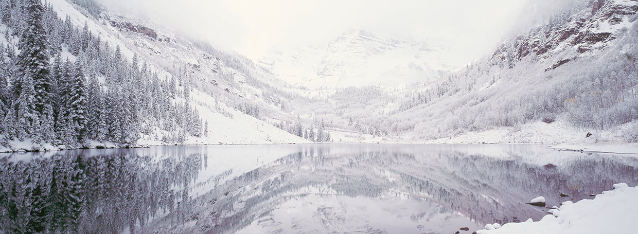 Paisaje blanco en Aspen Lienzo