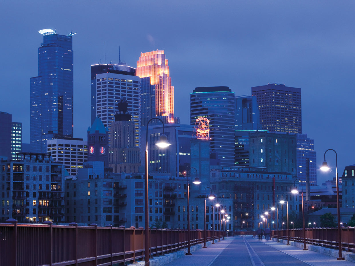 Minneapolis púrpura y oro Lienzo