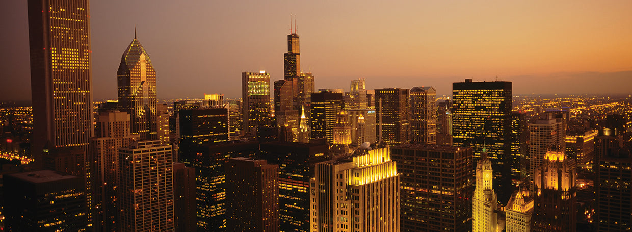 Skyscrapers in Chicago Dusk