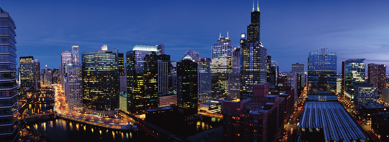 Chicago en luces Lienzo
