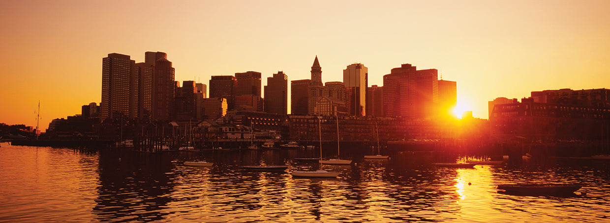 Sunset over Boston Skyscrapers