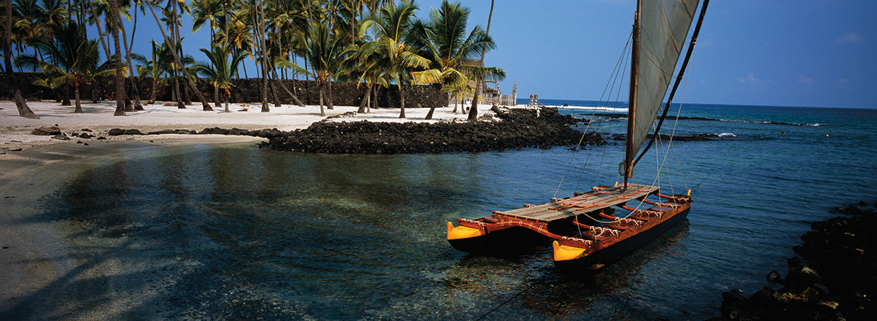 Canoa en Honaunau Hawaii Lienzo