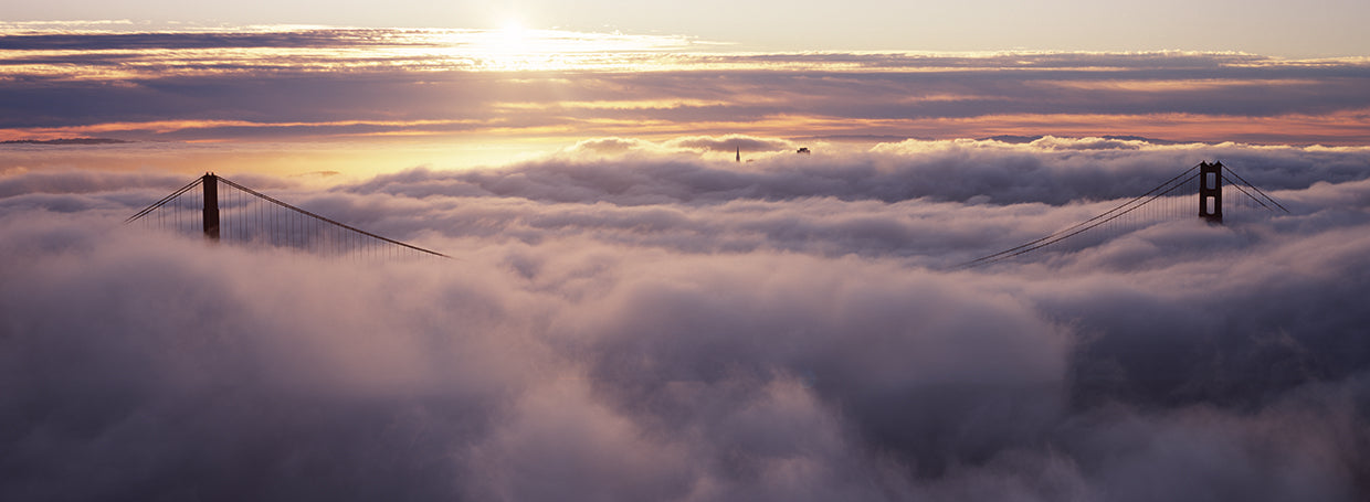 Golden Gate con niebla Lienzo