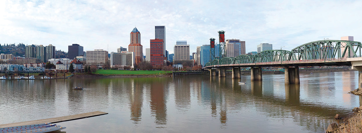 Puente sobre el río Willamette Lienzo