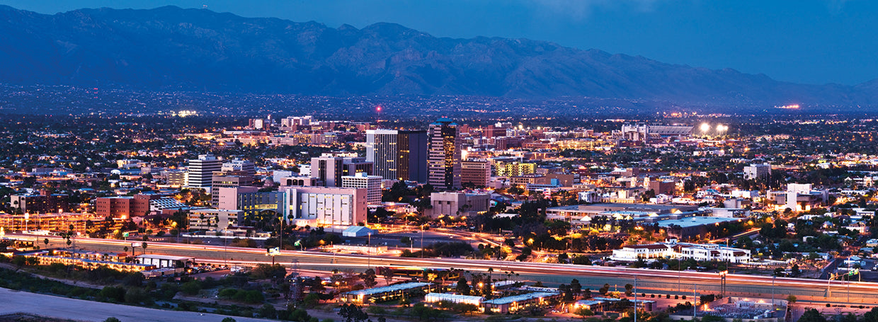 El centro de Tucson al anochecer Lienzo