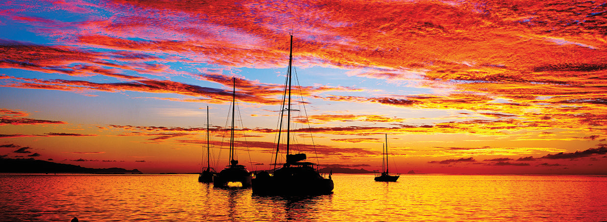 Sailboat Silhouette in Tahiti