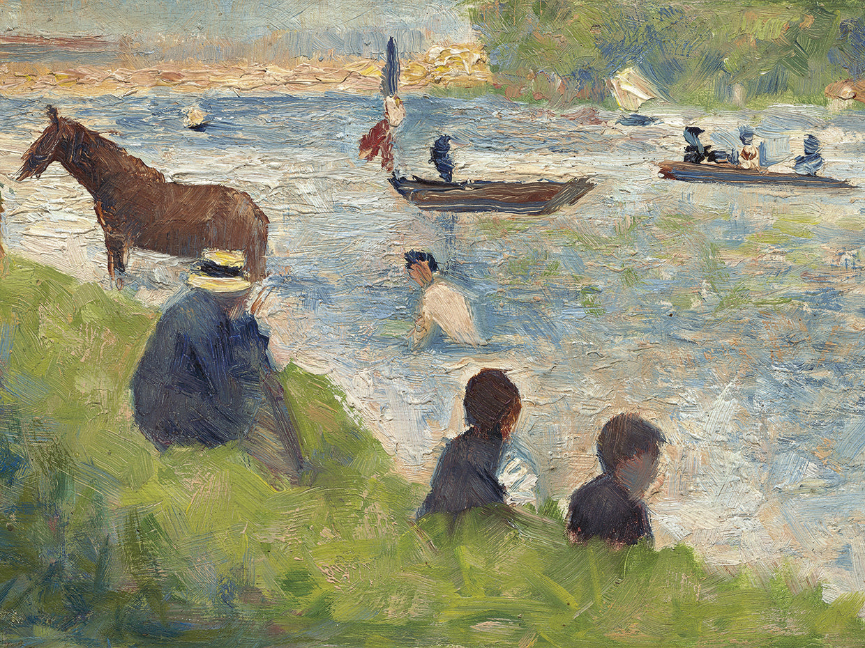 Horse And Boats (Study For Bathers At Asnières ) (1883-1884)