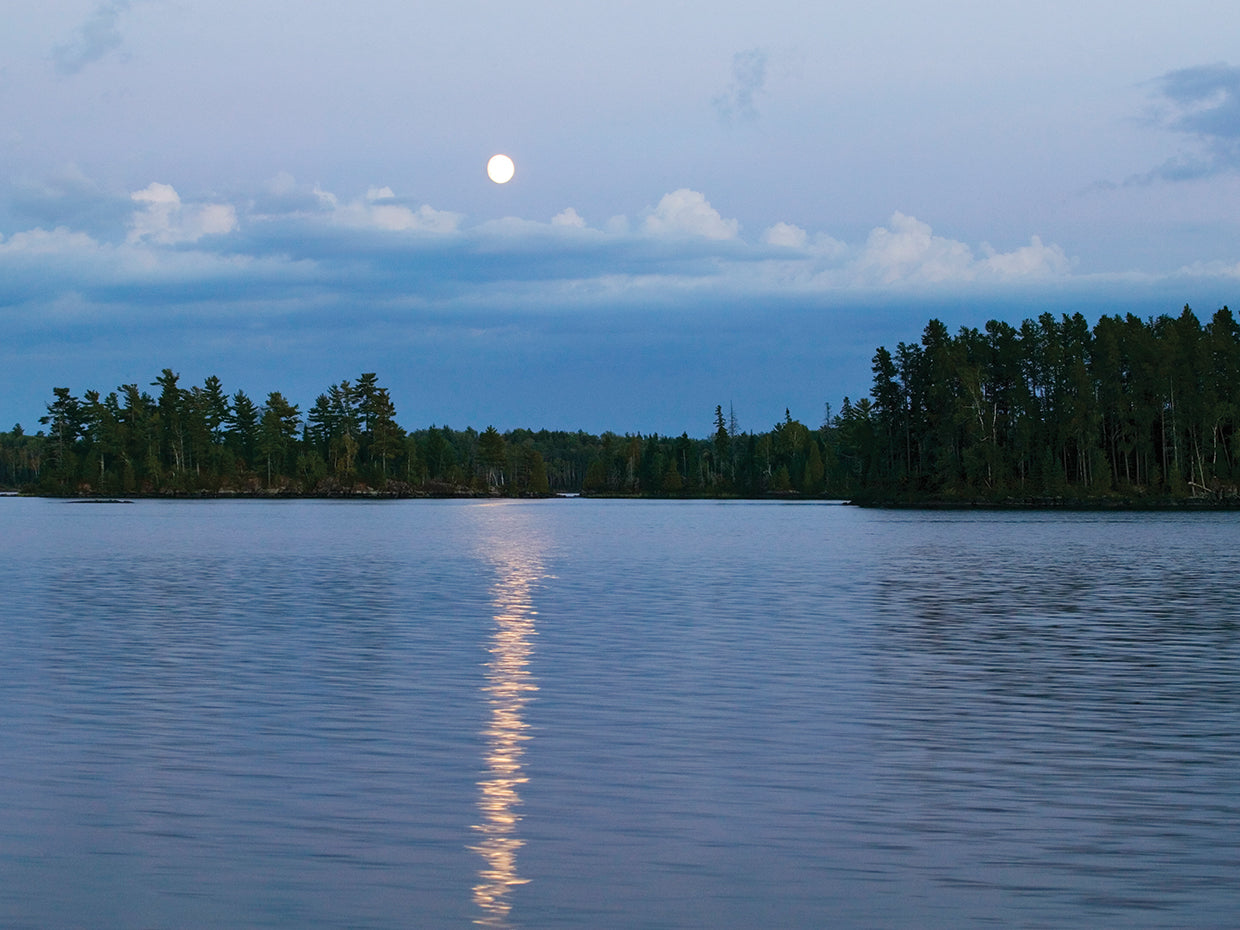 Moon rising over Lake One