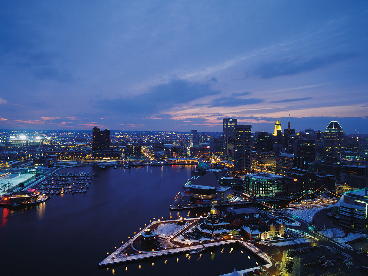 Baltimore Lit at Dusk