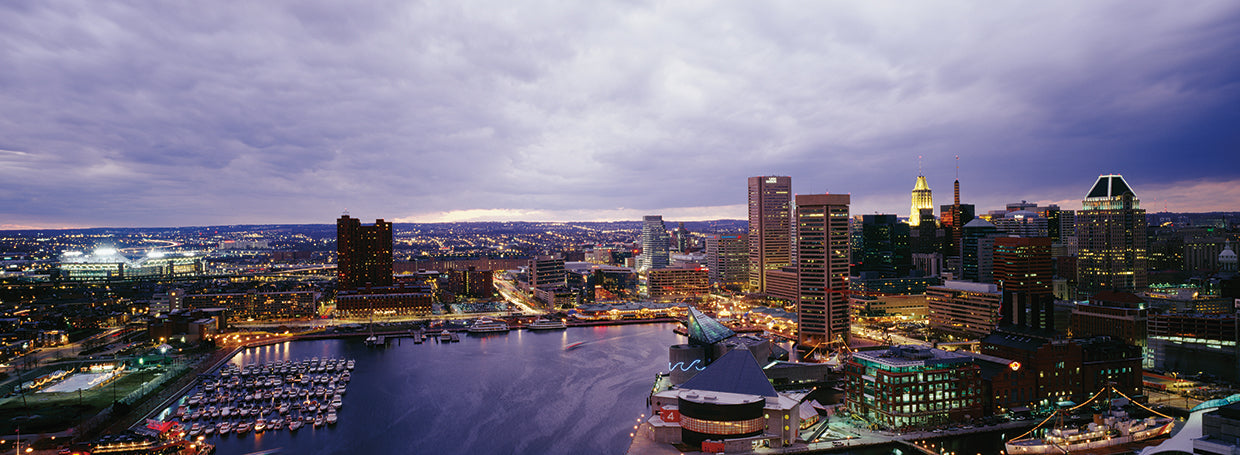 Baltimore Buildings at Dusk