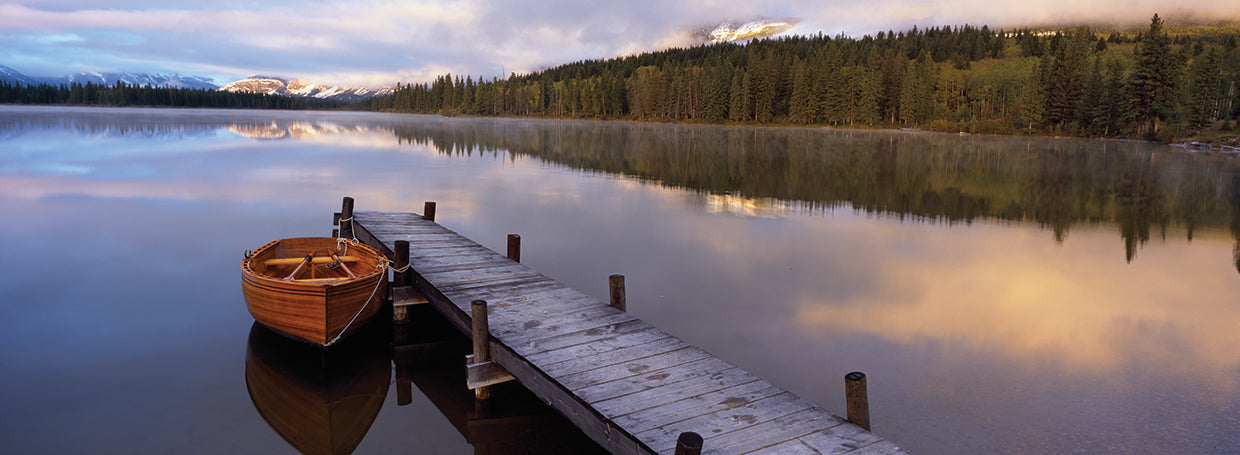 Boat Moored at Hector Lake