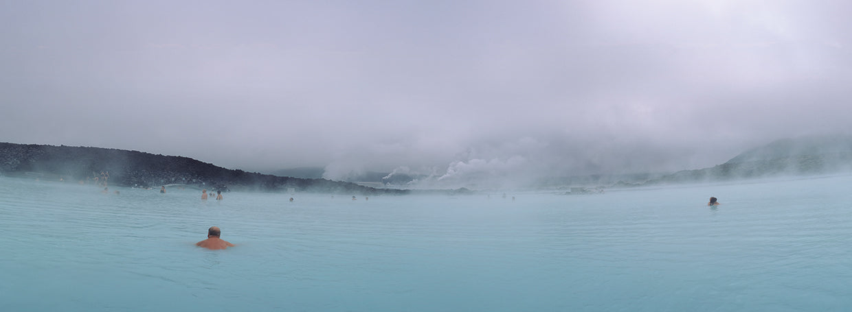 Piscina termal en Reykjavik, Islandia Lienzo