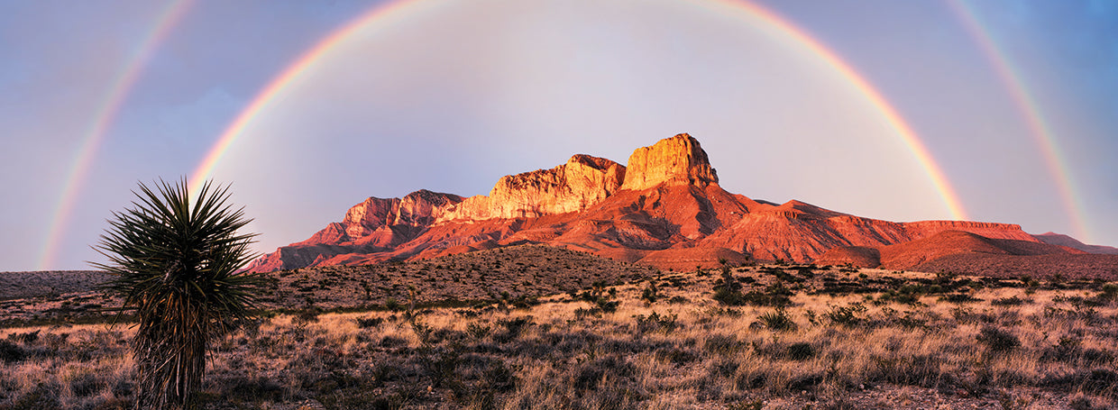 Double Rainbow Guadalupe Mountains