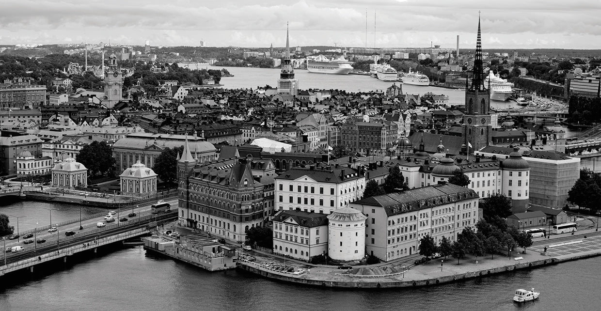 Estocolmo, Suecia en monocromo Lienzo